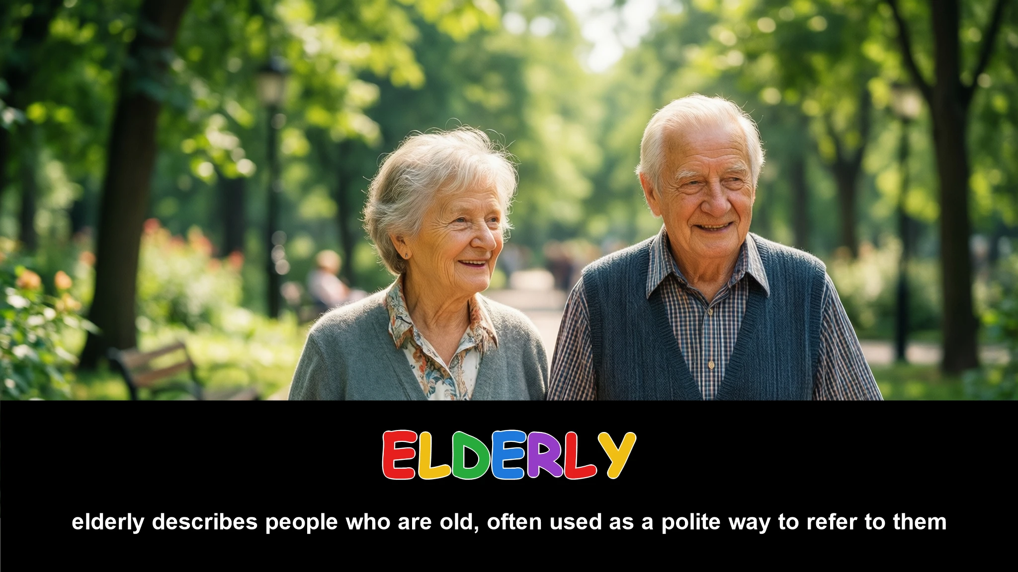 English Illustration for elderly